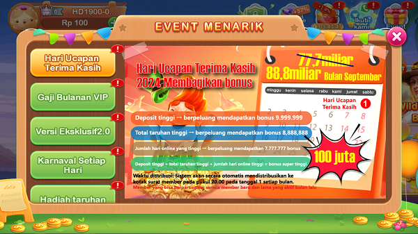 Event Spesial dan Promosi di Day777 APK