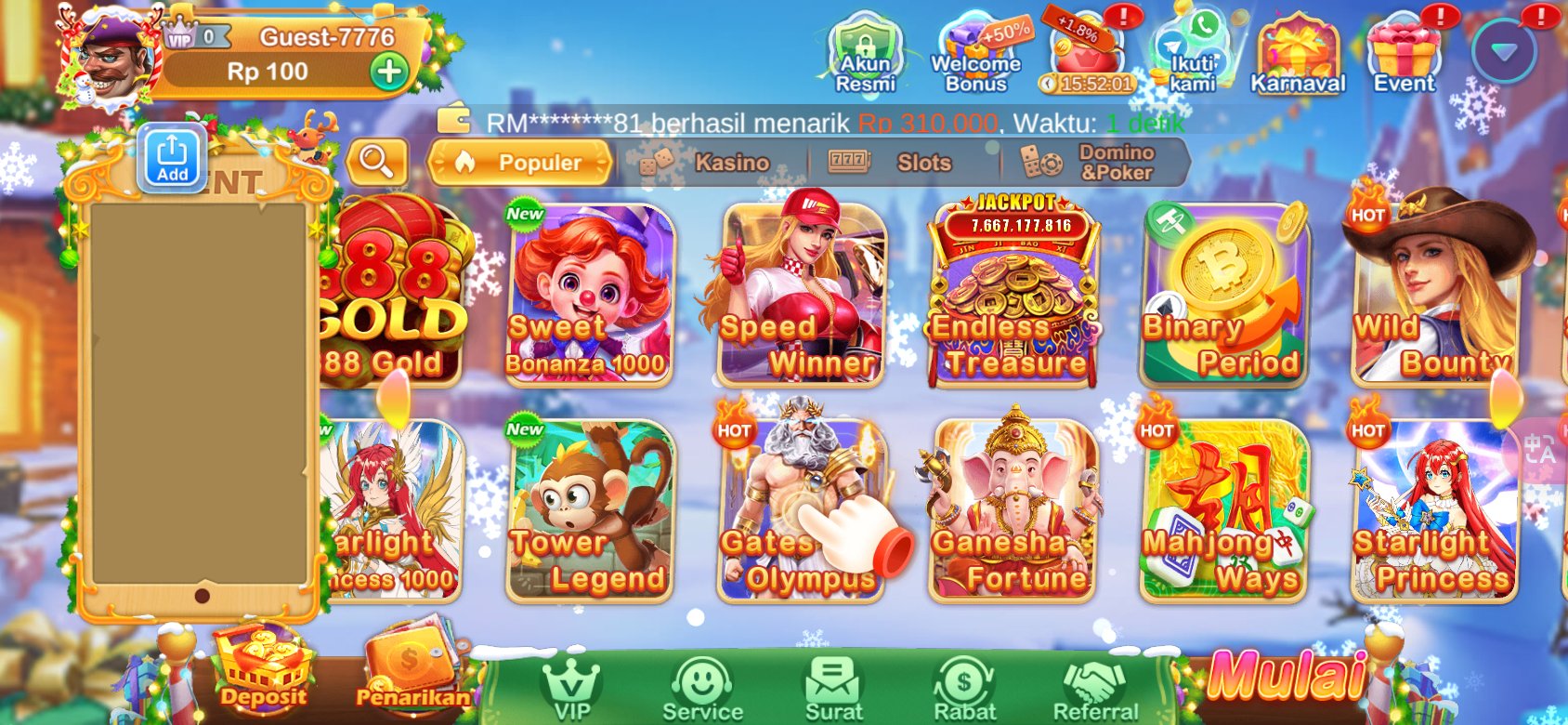 Pilihan Permainan Slot dengan Jackpot Besar di Day777 APK